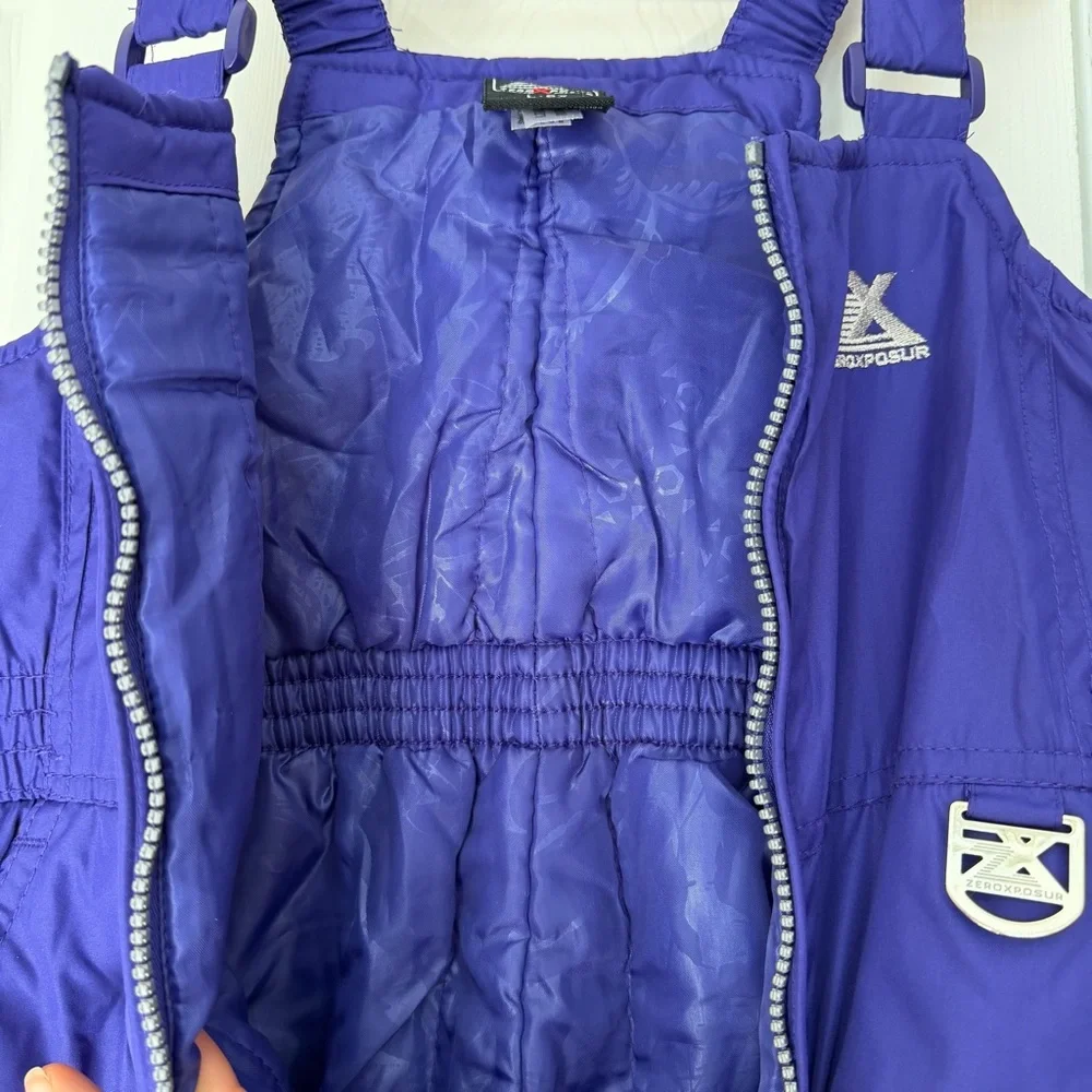 ZeroXposur Kids Purple Snow Overalls Size L-6X